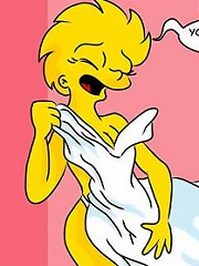 Cute Lisa Simpson gets body covered with warm cumshots